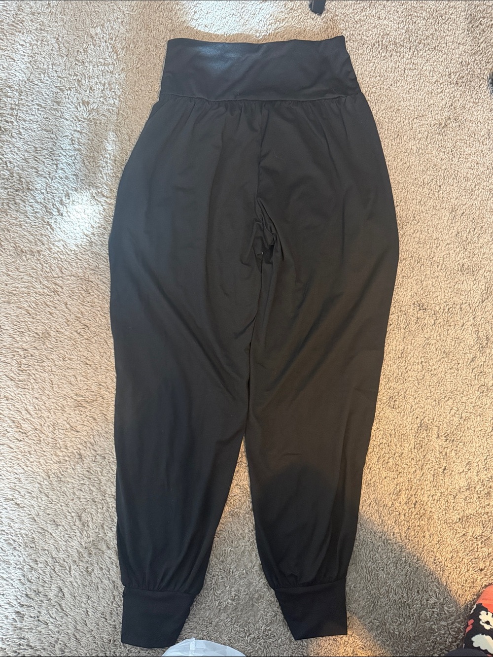 Amazon Black High-Waist Jogger Pants with Cuffed Ankles